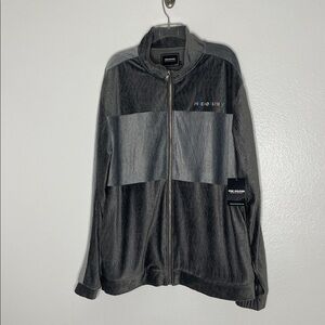 Pink Dolphin Velour Wave Limited Edition Grey Full Zip Track Jacket Size XXL New